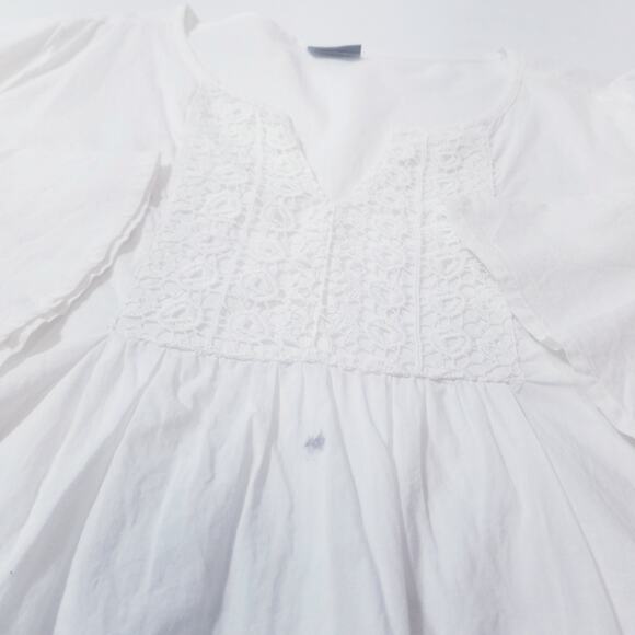 Laura Torelli Classic Bell Sleeves Crochet Embroidered Blouse - Picture 9 of 13